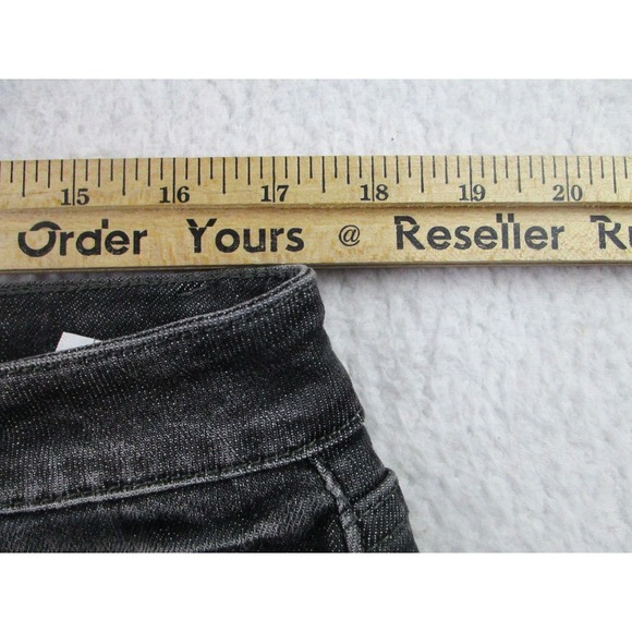 Judy Blue LA Jeans Womens Sz 15/32 Black Denim Washed Distressed Boyfriend Fit - Picture 8 of 16